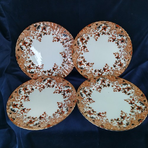 Antique imari gold teaplates - antique,